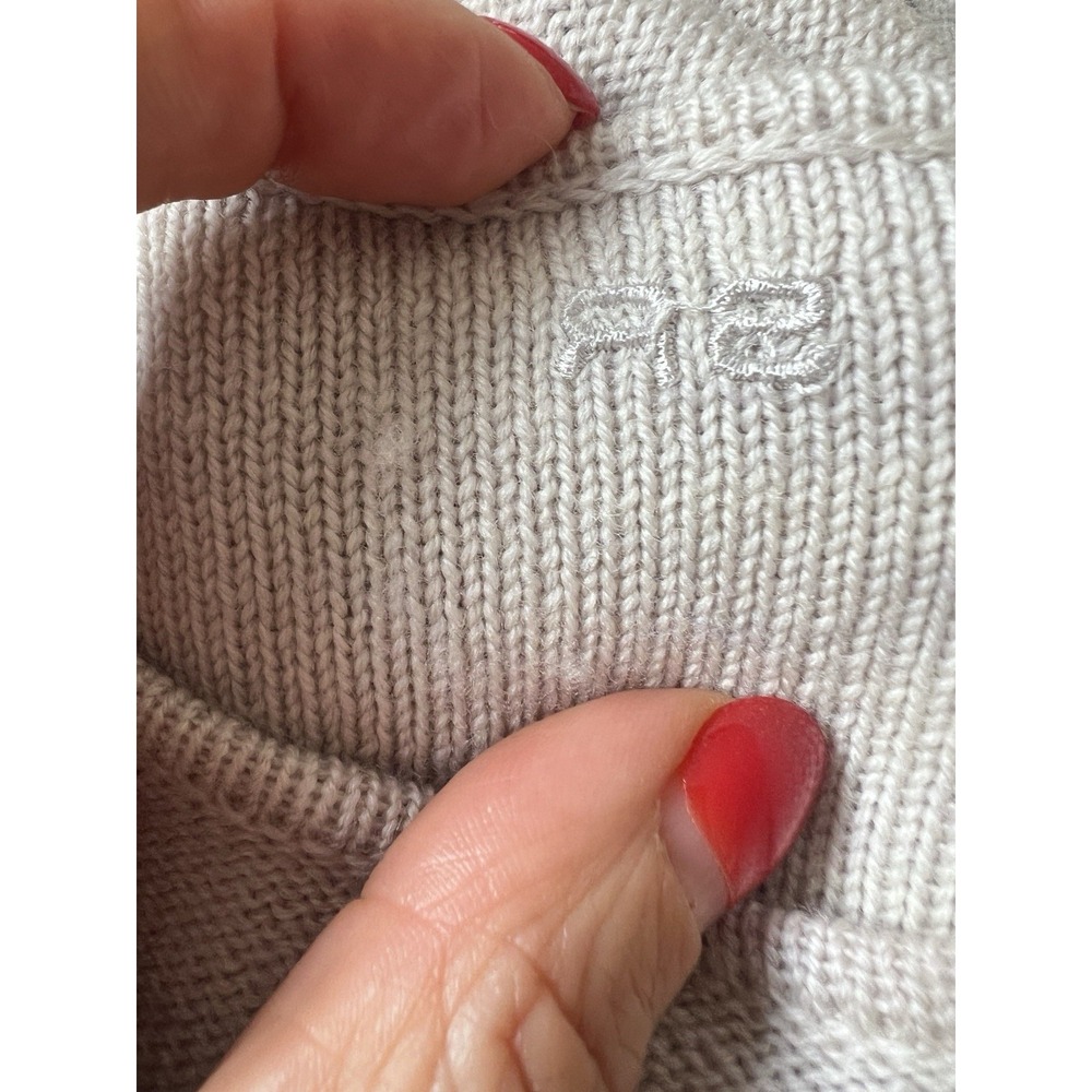 Sonia Rykiel Girl's   6 Sweater Wool Pullover Jumper Bow Gray Are You Dreaming - Picture 10 of 15